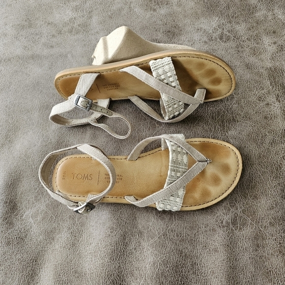 Toms Oxford Tan Heritage Canvas Lexie Sandals - Picture 3 of 7
